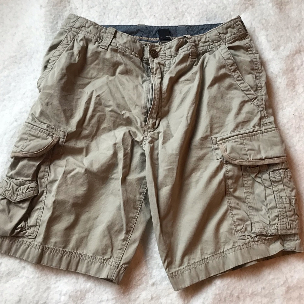 Khaki cargo shorts